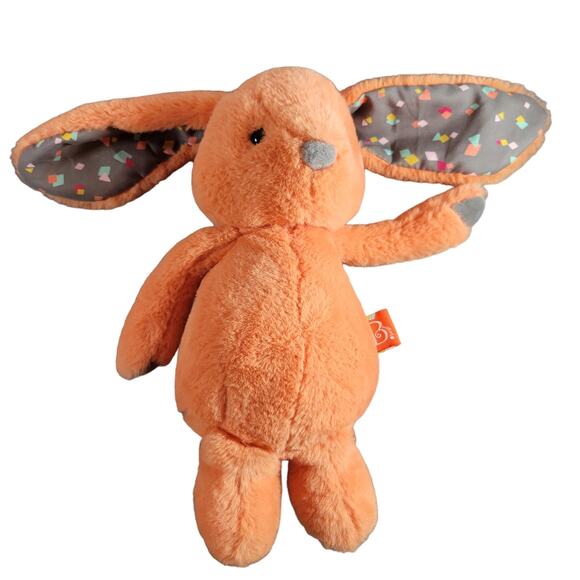B. Toys Orange Bunny Plush Stuffed Animal Soft Ears 12" Rabbit Toy - Picture 2 of 14